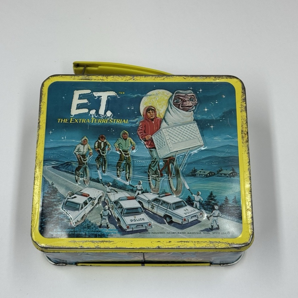 Vintage Aladdin ET the Extra-Terrestrial Metal Lunch Box 1982 No Thermos